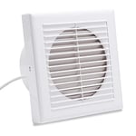 Herrselsam Ventilateur de salle de bain 100mm, Ventilateur de salle de bain Ventilateur pour une ventilation efficace Fonctionnement silencieux Ventilateur d'extraction pour cuisine, salle de bain