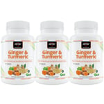 3-pack Ginger & Turmeric - Ingefær og Gurkemeie 3 x 60 kapsler