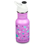 Klean Kanteen Kid Classic Narrow Sportflaska - Orchid Hearts, 355 ml