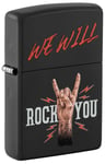 Zippo Briquet Tempête - We Will Rock You - Look Marbré, Image Couleur - Rechargeable, Garanti à Vie - Flamme Ajustable - Boîte Cadeau - Métal - Fabriqué aux USA