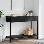 Furniture Limited - Table console noir 100x34,5x75 cm bois