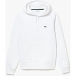 Sweat-shirt Lacoste  SWEATSHIRT À CAPUCHE HOMME  EN COTON BIOLOGIQUE BLANC