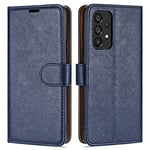 Case Collection for Samsung A23 Phone Case - Leather Folio Flip Kickstand Shockproof Cover with RFID Blocking Card Slots Wallet for Samsung Galaxy A23 5G Case Blue