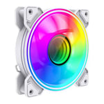 GameMax Infinity 120mm ARGB Dual-Ring Fan - White GMX-INFINITY-FNW