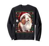 Guinea Pig Santa Hat Ugly Christmas Holiday Guinea Pig Lover Sweatshirt