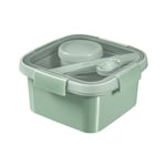 Curver Lunchbox med bestick fyrkantig LUNCH KIT Smart To Go Eco Line 1,1 l CURVER