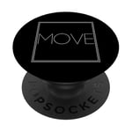 Move - Déclaration minimaliste Fitness Action Sports Lover PopSockets PopGrip Adhésif