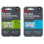 3M Claw Plasterboard Picture Hanging Wall Hooks for Hanging Home Décor, 4 Hangers, Holds up to 11 kg & Plasterboard Picture Hanging Wall Hooks for Hanging Home Décor, 4 Hangers, Holds up to 7 kg