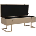 Maisonchic - Banc de rangement- Coffre de rangement avec compartiment de rangement 105 cm beige velours pwfn30240 Maison Chic