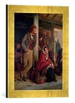 Kunst für Alle 'Encadré Image de Erskine Nicol Irish Emigrants Waiting for a Train, 1864, d'art dans Le Cadre de Haute qualité Photos Fait Main, 30 x 40 cm, Or Raya