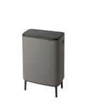 Poubelle à pression Brabantia Bo Touch Bin 2 x 30 L gris