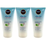 Nivea Sun After Sun Sensitive 3x 175ml Cream Gel with Aloe Vera - for Sunburn