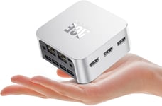 Ultra Mini Pc,12E ¿ntel Alder Lake N100 (Jusqu'À 3,4 Ghz),16 Go Lpddr5 512 Go Ssd Micro Ordinateur Bureau,Hdmi X3,Lan X 2