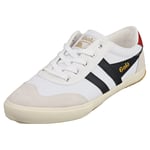 Gola Badminton Mesh Mens White Navy Red Casual Trainers - 7 UK