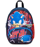 SONIC Sac à Dos Maternelle Petit Sac à Dos Rouge Bleu – Poches latérales Porte-Bouteille, Poche Avant, Sac à Dos Maternelle Enfant – Sac à Dos Scolaire Enfant, Multicolore, Sac à Dos Maternelle