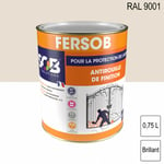 Sob Solutions - Peinture professionnelle Antirouille Fersob ral 9001 Blanc crème brillant 0,75L sob peintures