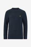 Lyle & Scott - Tröja Garter Stitch Self Roll Neck - Blå