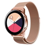 20 mm Samsung Galaxy Watch Active milanese klockarmband - Roséguld