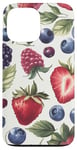 Coque pour iPhone 13 Pro Max Coque Téléphone Motif Fruits – Fraises & Myrtilles