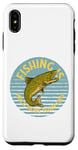 Coque pour iPhone XS Max Pêche sautant poisson pêche à la ligne art saut truite pêche