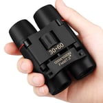 YUIOLIL Gift 30x60 Compact Binoculars, Small Folding Binoculars with Night Vision, Large Eyepiece Easy Focus for Kids Adults Bird Watching Travel Concerts Sports, Waterproof Telescope