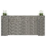 Jardinière à gabion en H Fil d'acier 260x40x120 cm - GOTOTOP - Gris - Rectangulaire - Gabion robuste