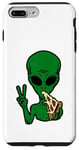 Coque pour iPhone 7 Plus/8 Plus Alien Loving Pizza, ET, vaisseau spatial, zone 51, OVNI, UAP, DRONE