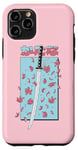 Coque pour iPhone 11 Pro Katana Samurai Rose Fleur de Cerisier Sakura Japon Pastel Anime