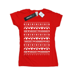 Disney Dam/Kvinnor Mickey Och Minnie Jul Fair Isle Bomull T-shirt Red S