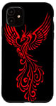 Coque pour iPhone 11 Rising From The Ashes Phoenix Tatouage Rouge