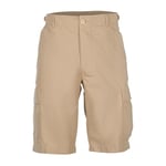 Mil-Tec US lavata Ripstop Bermuda Woodland Homme, Beige khaki, Taille S