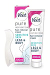 Veet Pure Hair Removal Cream Legs & Body Sensitive 200ml