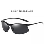 2022 Top Ultralight TR90 Polarized Solglasögon Anti-UV Driving Herr Solglasögon Man Militära Solglasögon Glasögon Glasögon Gafas De Sol Bright black-black Original