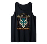 Thai Boxing Strength and Skill - Muay Thai and Angry Tiger Tank Top