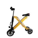 Adulte Scooter électrique équilibré Batterie au Lithium Mini Scooter électrique Pliant Wit vélo de Tricycle électrique du véhicule JIAJIAFUDR (Color : Yellow)