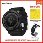 North Edge Apache Smart Watch Miesten Urheilu Älykello Juoksuun Kiipeily Uinti Kompassi Korkeusmittari Barometri Vesitiivis 50m