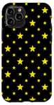 iPhone 11 Pro Yellow Black Stars Nighttime Starry Pop Art Night Pattern Case