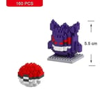 Nanoblock Små Byggstenar Pikachu Tegelmodell Utbildningsleksaker För Barn Födelsedagstegelblock[HK] Gengar