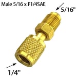 Adaptateur de charge indispensable pour climatiseur,R410a,5/16 SAE F,coupleurs rapides à 1/4 SAE M Flare,5/16 SAE M à 1/4 SAE - Type A