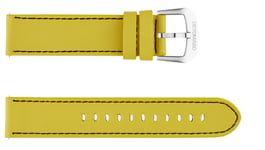 Detomaso Bracelet pour Montre. en Cuir Jaune de 20 mm avec Boucle en Argent NEUF