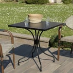 Macabane - vianney - Table de jardin carrée 2 personnes 70x70cm