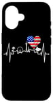 Coque pour iPhone 16 La silhouette Las Vegas battement coeur Nevada Sin City USA