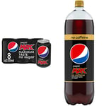 Pepsi Max Cans, 8 x 330ml & Max - No Caffeine, No Sugar - 2L Bottle