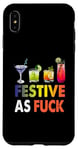 Coque pour iPhone XS Max Festive As F ck Cocktail de Noël amusant