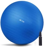 G5 HT SPORT Ballon de Fitness Gym Balls Premium Multifonction Balle Pilates Anti-Couples [55/65/75/75 CM] y Compris Pompe, Pilates, Exercices, Gymnastique et Yoga (Ø 65 cm (pour Hauteur Entre 168-178