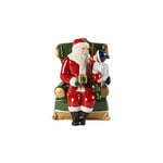 Villeroy & Boch - Christmas Toys Père Noël sur son fauteuil, figurine de Père Noël décorative en porcelaine dure, multicolore