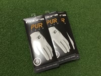 New Cobra PUR Tour Golf Glove XL L/H for R/H Golfer White x3 Gloves