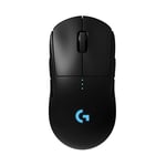 Logitech G PRO Radio-fréquence Souris Gamer sans Fil, Capteur Gaming HERO 25K, 25 600 PPP, RVB, Ultra-Léger, 4 à 8 Boutons Programmables, Batterie Longue Durée, POWERPLAY-compatible, PC - Noire