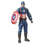 Avengers Marvel Titan Hero Series Collectible Captain America Action Figure, Toy Ages 4 And Up, Multicolor, 30 cm