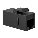 Coupleur de câble RJ45 en ligne Cat 8 7A 7 6A 6 5E 5 Ethernet 1 Gb H/H noir